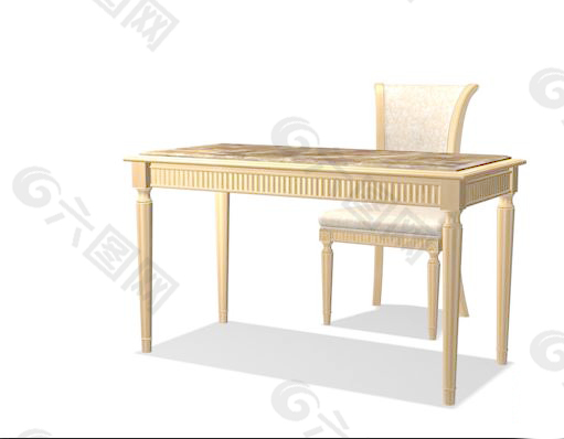 欧式桌3d模型家具3d模型 3