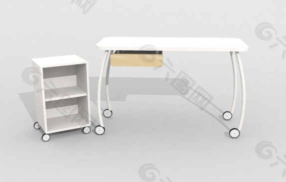 电脑桌3d模型家具图片 10