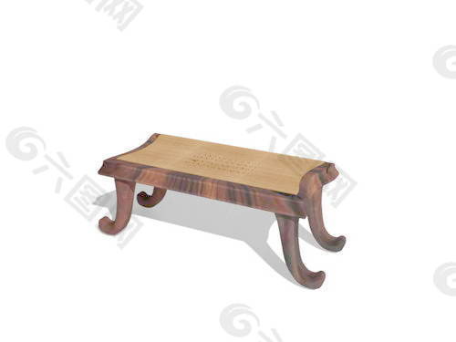 中式桌子3d模型家具3d模型 35
