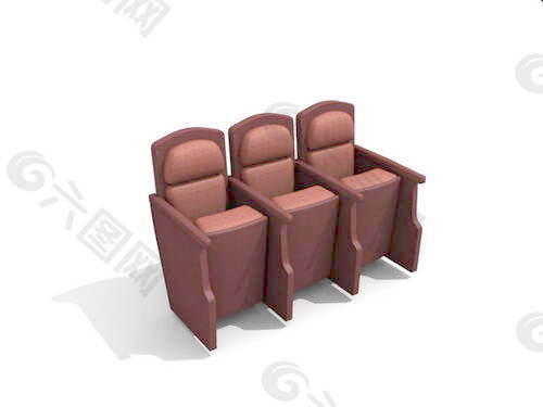 公共座椅3d模型家具图片 21