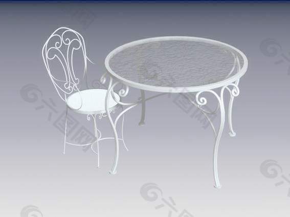 欧式桌椅3d模型家具图片 7