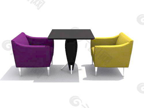 漂亮的桌椅3d模型家具效果图 94