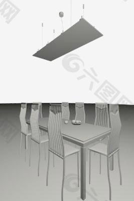 漂亮的桌椅3d模型家具图片 87