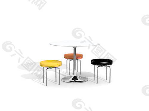 漂亮的桌椅3d模型家具图片素材 95