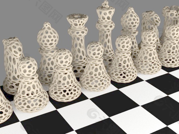 国际象棋- Voronoi风格