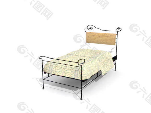 欧式床3d模型家具图片 7