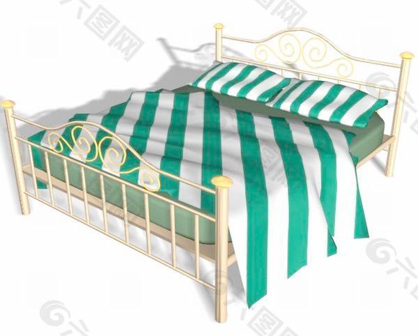 欧式床3d模型家具图片素材 11