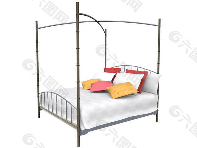 欧式床3d模型家具模型 30
