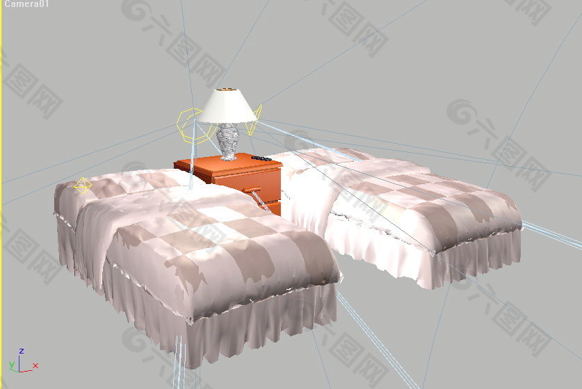 常见的床3d模型家具模型 53