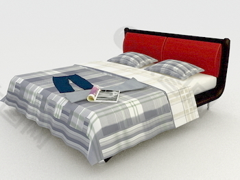 现代床3d模型家具图片素材 53