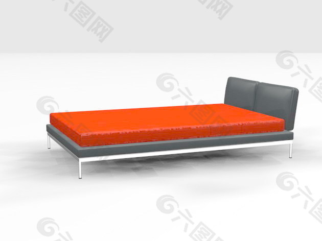 现代床3d模型家具模型 82