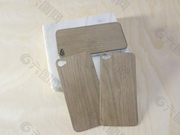 iPhone 4 / 4木材单板背面