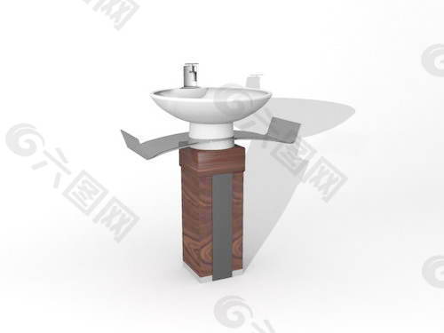 台盆3d模型卫生间用品模型 12