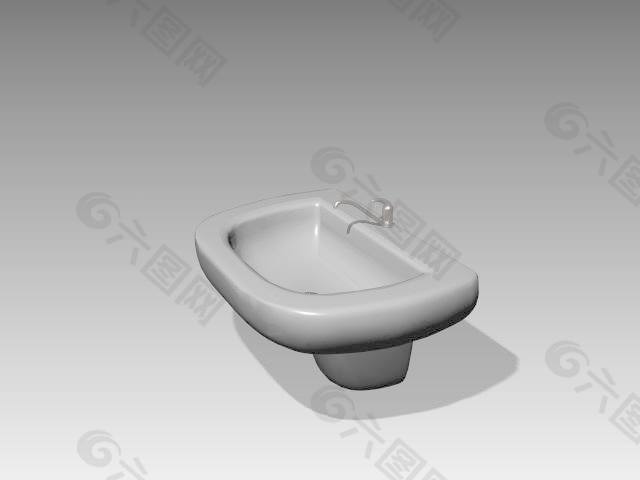 台盆3d模型3D卫生间用品模型 141