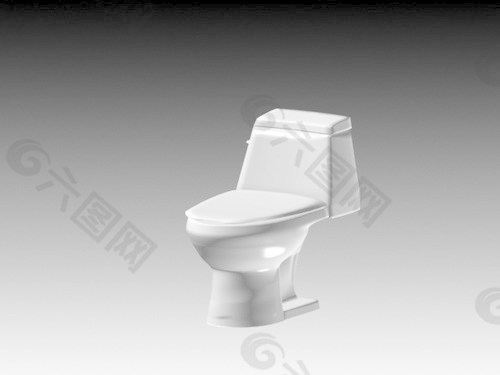 坐便器3d模型3D卫生间用品模型 20