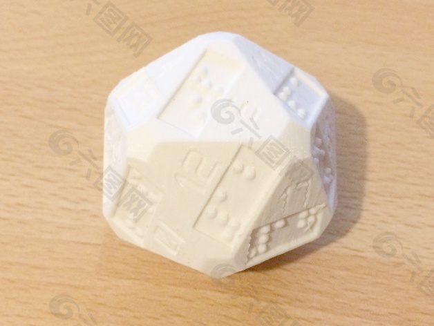 D20（20面骰子）额外的盲文数字