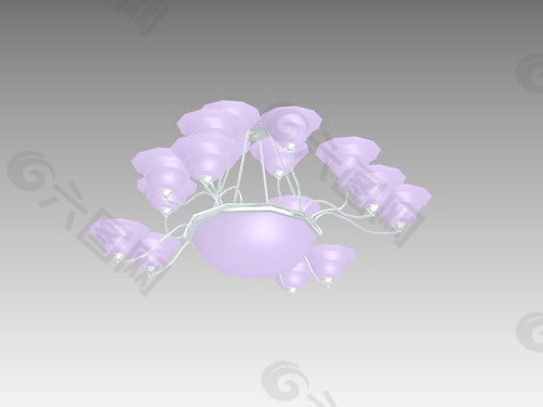 花灯3d模型灯具设计素材 60