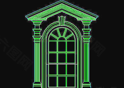 栏杆、柱子、雕花、门、装饰主题CAD图块素材-41