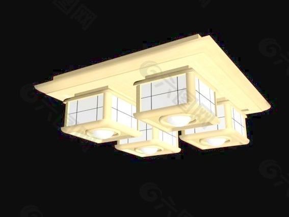 中式灯3d模型灯具设计素材 24