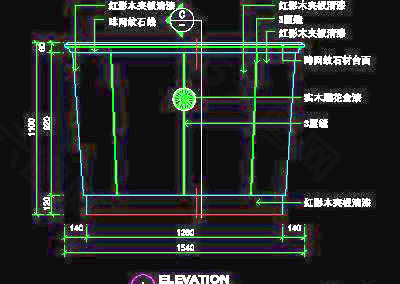 酒店迎宾台、餐饮类空间实例cad详图-10