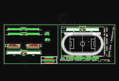 操场看台设计CAD设计施工图纸