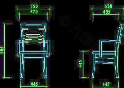 椅子图块-cad家具图块32款24