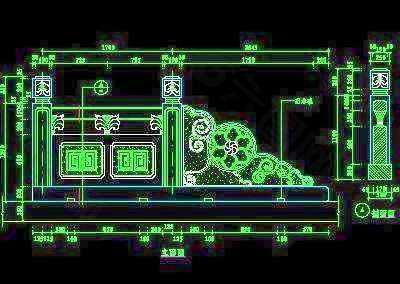 中式栏杆CAD图块素材26款-25