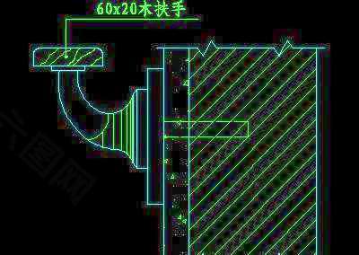 木楼梯、铁艺楼梯、旋转楼梯、现代式楼梯、楼梯扶手CAD图块18