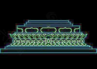 中式柱子CAD图块素材7