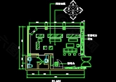 化妆品店、珠宝店、工艺品店实例、工艺品店cad详图、门面实例装修施工图纸10例-53