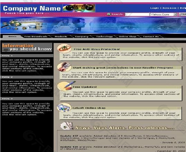 外国个性网页模板