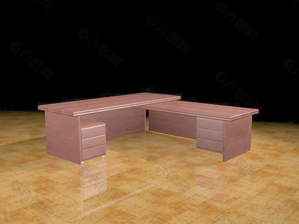 办公家具办公桌3d模型3d素材 246