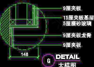 二居室实例、现代简约场景cad详图A3例-30