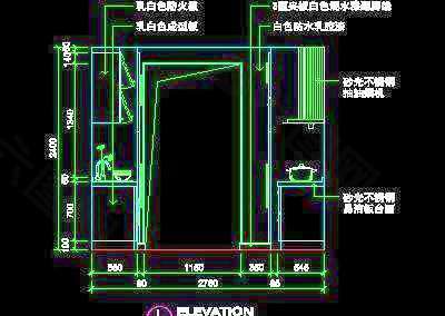 二居室实例、现代简约场景cad详图A3例-10