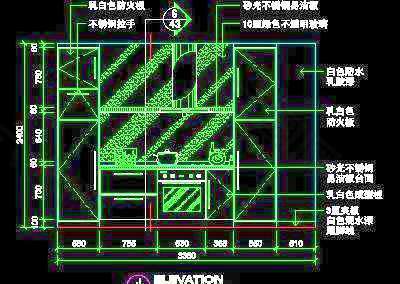 二居室实例、现代简约场景cad详图A3例-9