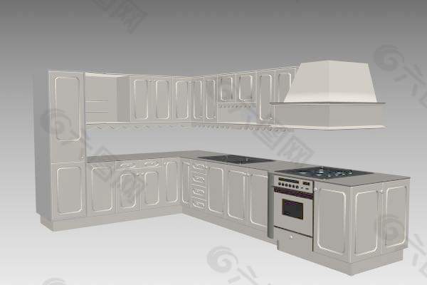 室内设计厨房餐厅3d素材装饰素材 9
