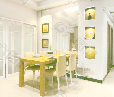 室内设计厨房餐厅3d素材装饰素材 36