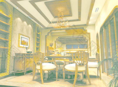 室内设计厨房餐厅3d素材3d模型 39