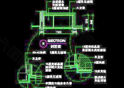 二居室实例、中式风格场景cad详图2例-7