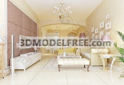 室内设计卧室3d素材3d模型 42