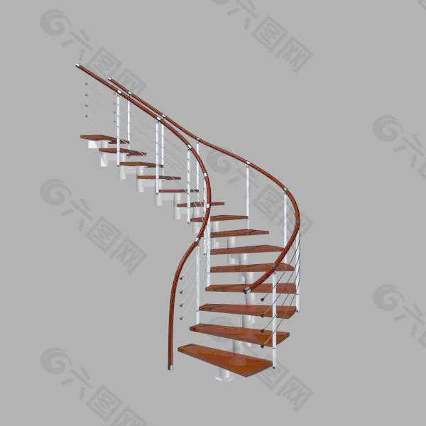 室内设计楼梯3d素材3d装修模板 25