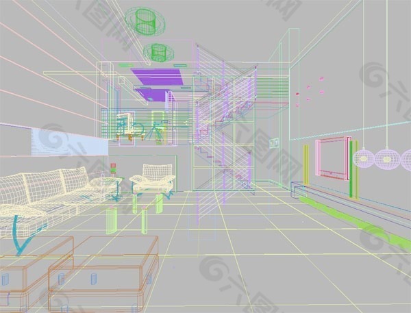 室内设计客厅3d素材3d素材 108