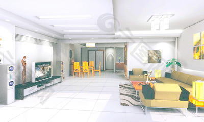 室内设计客厅3d素材3d模型 23
