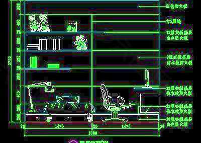 儿童房CAD实例详图素材8