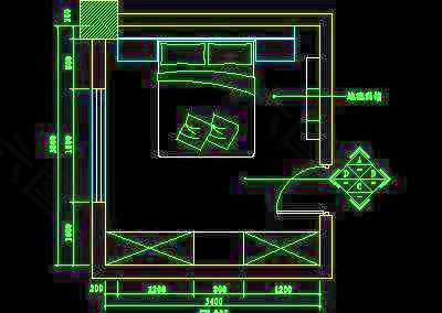 卧室CAD祥图素材23