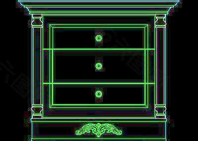 衣柜图块、床头柜CAD图块素材11