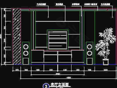 电视背景墙cad设计施工图17