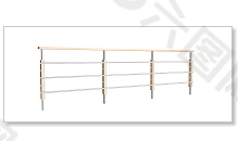 室外模型栏杆栅栏3d素材公用设施 31