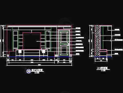 电视背景墙cad设计施工图14