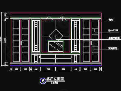 电视背景墙cad设计施工图19